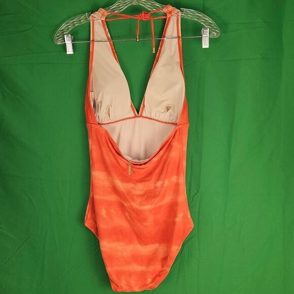 Michael Michael Kors Womens Orange One Piece Swimsuit 6 - Picture 2 of 5